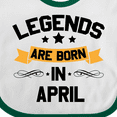 thumbnail image 4 of Inktastic Legends Are Born in April Boys or Girls Baby Bib, 4 of 4