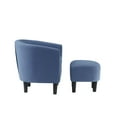 thumbnail image 3 of Take-a-Seat Churchill Accent Chair with Ottoman in Blue Fabric, 3 of 9