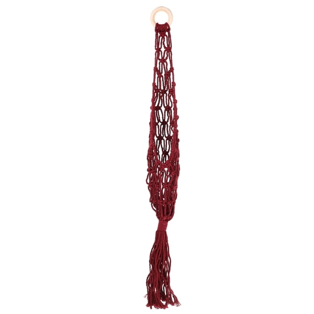 unbranded Organizador Colgante Macrame Para Cocina Con Canasta Decorativa Y