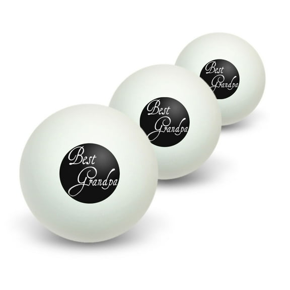 Best Grandpa Novelty Table Tennis Ping Pong Ball 3 Pack