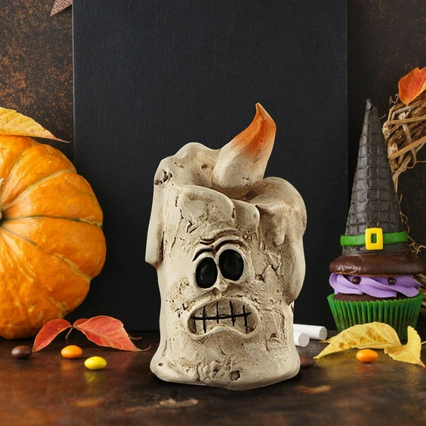 Xihbxyly Calabaza Fantasma de Resina para Halloween, Adorno de Escritorio Único, Material Resistente y Duradero, Decoración Multiusos para Jardín y Fiestas, Idea de Regalo de Halloween, Minifigura (1