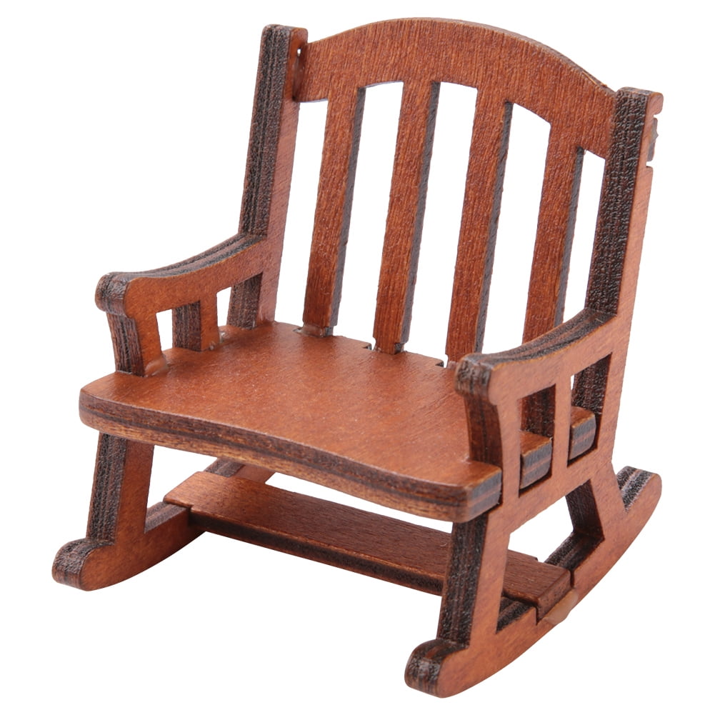 Dollhouse Furniture Dollhouse Rocking Chair Miniature Chair Miniature Rocking Chair 1 12 Dollhouse Miniature Furniture Wooden Rocking Chair For Dolls House Decor Toys Walmart