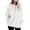 White, variant on Fuzzy Fleece Hoodie for Women Warm Sherpa Fluffy Long Sleeve Hooded Pullover 1/4 Zip up Shaggy Drawstring Sweatshirts Tops(Small,Army Green 1)
