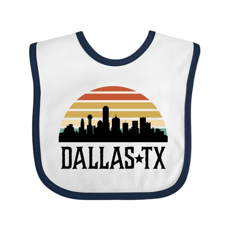 

Inktastic Dallas Texas Skyline Vintage Gift Baby Boy or Baby Girl Bib