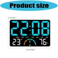 thumbnail image 5 of Modern Design Extra Large LED Wall Clock Temperature Humidities Display Alarm Function, 5 of 12