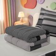 thumbnail image 5 of Erosebridal Line Art Zipper Twin Comforter Sets with Fitted Sheet and 2 Pillowcases,Boho Striped Zipper Bedding Set,Light Gray Reversible,4-Piece, 5 of 7