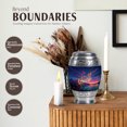 thumbnail image 3 of JAGASY Music Notes Urns for Human Ashes Mom & Dad - Small Decorative Sunset Funeral Urn for Loved One - Keepsake Musical Notes Urns for Companion Couple - Little Blue 3 Inch Bird Urn, 3 of 7