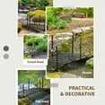 thumbnail image 5 of Outsunny 6' Metal Arch Backyard Garden Bridge, Safety Siderails, Arc Footbridge for Backyard Creek, Stream, Pond, Black, 5 of 9