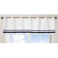 thumbnail image 2 of Sweet Jojo Designs Hôtel Blanc et Bleu Marine?Valance Moderne de Fenêtre, 2 of 4