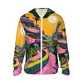thumbnail image 2 of Lsque Retro Futuristic Landscape UPF 50+ Lightweight Sun Protection Men's Women's Long Sleeve Shirt, Hoodie Performance -X-Large, 2 of 9
