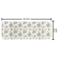 thumbnail image 2 of Floral Microwave Oven Cover, Vintage Style Romantic Hand Drawn Like Botanical Elements Tropical Orchids, Water Resistant Organizer with Pockets Kitchen, 36" x 12", Cream Charcoal Grey, by Ambesonne, 2 of 4