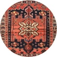 thumbnail image 1 of Ahgly Company Tapis d'Intérieur Rond Traditionnel Rouille Rose Persan, 3 Pieds Rond, 1 of 6