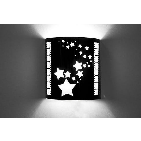 Various Home Theater Sconce Wall Lighting - Cinema Movie Style Wall Sconces - Home Theatre Design Sconce Images - USA - Laser Cut - New (Stars)