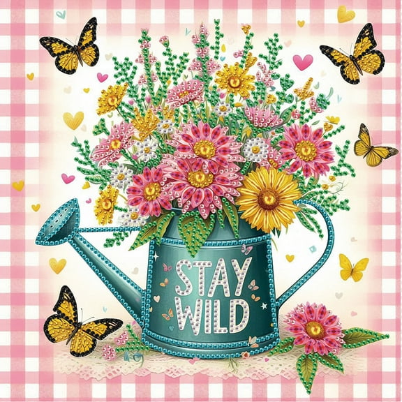 Daisy Flower Pot Diamond Art Painting Kit