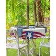 thumbnail image 3 of Flag Day Farm Truck American Flag Red Stripes Stars Table Cloth with Umbrella Hole and Zipper,Outdoor Tablecloth Waterproof Patio Table Cloths Spillproof Washable Table Cover 4th of July Firework, 3 of 6