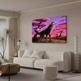 thumbnail image 3 of Howling Wolves Canvas Poster Bedroom Decor Sports Landscape Office Room Decor Gift,Frame-style,08x12inch(20x30cm), 3 of 8