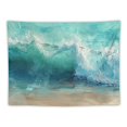 thumbnail image 5 of JRXY CRASHING WAVES TEAL Tapestry - High-Quality Short Plush, Soft and Lightweight Painting, 5 of 6