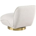 thumbnail image 6 of Maklaine Contemporary Cream Boucle Fabric Swivel Accent Chair, 6 of 7