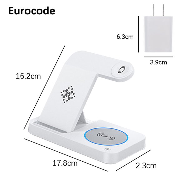 Wireless Charger 4 in 1, 15W Fast Charging Station for Apple Series,Most wireless charging devices