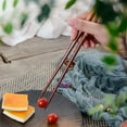 thumbnail image 4 of 1 Pair Solid Wood Chopsticks Heat Resistant Durable Smooth Surface Environmentally Friendly Food Grade Eating 3 Colors Handmade Wooden Chopsticks for Home, 4 of 8