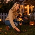 thumbnail image 3 of 17.7 Inch Halloween Witch Garden Wind Spinner with Solar Light, Metal Outdoor Yard Stake Decoration, Spooky Lawn Ornament for Garden Patio Pathway Fall Decor, 3 of 4