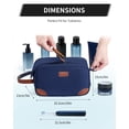 thumbnail image 2 of WANDF Large Toiletry Bag for Men,Toiletry Bag Travel with 10 Securing Band,Water-Resistant Wide Opening Dopp Kit Shave Bag with Wet Pocket,Cosmetic Organizer Makeup Bag(Blue-A), 2 of 9
