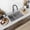 Grey, variant on Stylish Dual Mount 33" Black Composite Granite Double Bowl Kitchen Sink with 5 Accessories S-833WN