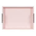 thumbnail image 6 of Kate and Laurel Lipton Modern Rectangular Tray, 16 x 12.25, Pink and Silver, Decorative Accent Tray for Storage and Display, 6 of 9
