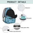 thumbnail image 4 of Police and Megaphone Blue Pattern Backpack for School, Cute School Bag with Adjustable Shoulder Straps and Padded Back, 15.3"x11"x7.1", 4 of 5