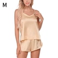 thumbnail image 1 of Conjunto de ropa de dormir para mujer Encantador chaleco con cuello en V, pantalones cortos, camisón, caqui, M Guardurnaity XX000231-14, 1 of 7