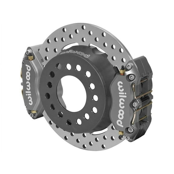 Wilwood 140-12553-D Dynapro Dual-Caliper SA Lug Drive Rear 11.44" Dynamic Brake Kit, Drilled, Compatible with Big Ford 2.36" Offset
