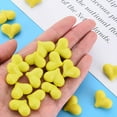 thumbnail image 5 of Opaque Acrylic Beads Heart Yellow 17x22x10mm Hole: 1.4mm about 255pcs/500g DIY, 5 of 6