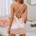 thumbnail image 7 of Soft Pajamas for Women New Satin Nightdress for Women Plus Size Nightgown Silk Nighty Chemise Sleepwear Backless Nightwear Beige XXL, 7 of 7