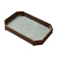 thumbnail image 5 of Bandeja de almacenamiento de vidrio para baño, escritorio, solución de almacenamiento, organizador, tocador de maquillaje, cajón Marrón oscuro poligonal, 5 of 9