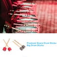 thumbnail image 1 of mmirethe 2 Pcs Remplacement de Bâton de Tambour Batteur Portable Manche en Bois Maillet Instrument de Musique Équipement de Percussion Rouge, 1 of 6