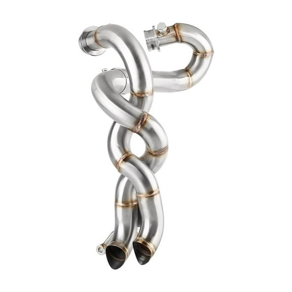 For Bobber 1200 2017 2018 2019 2020 2021 2022 2023 Escape Slip-on Twisted Dual Motorcycle Exhaust Muffler Pipe Front