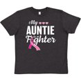 thumbnail image 3 of Inktastic Breast Cancer Awareness My Auntie is a Fighter Youth T-Shirt, 3 of 5