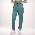 thumbnail image 2 of Kmdttou Cargo Pants Women Baggy High Waisted Drawstring Wide Leg Ankle Strap With Pocket Work Pants, 2 of 8