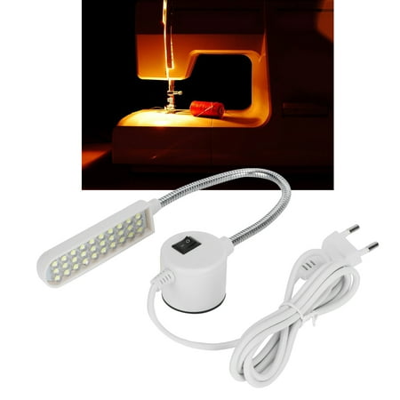 

Tebru Sewing Machine Work Light Sewing Machine Light Sewing Machine LED Lamp 30 Beads Gooseneck Work Light with Magnetic Base EU Plug AC110‑250V