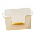 thumbnail image 3 of Cat Litter Box Litter Pan Sand Box Bedpan Semi Enclosed Prevent Sand Leakage Cat White, 3 of 9