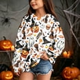 thumbnail image 2 of Grblisyd Halloween Girls Boys Casual Long Sleeve Hoodies Cute Oversized Fleece Pocket Sweatshirt Tops with Kangaroo Pocket, 2 of 5