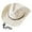 A, variant on Unisex Solid Ribbon Cowboy Straw Hat Cowboy Hat Cow Head Design Breathable Sunshade For Fashion And Outdoor Beige