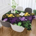 thumbnail image 5 of Coolnut Mardi Gras Print Tablecloth Rectangle Colorful Table Cloth Large Square Table Cover for Dining Kitchen Party 54"x54" Decor Gift, 5 of 7