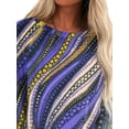 thumbnail image 3 of FASHIONWT Women Plus Size Striped Digital Print Long Sleeve Juniors T-Shirt Top, 3 of 4