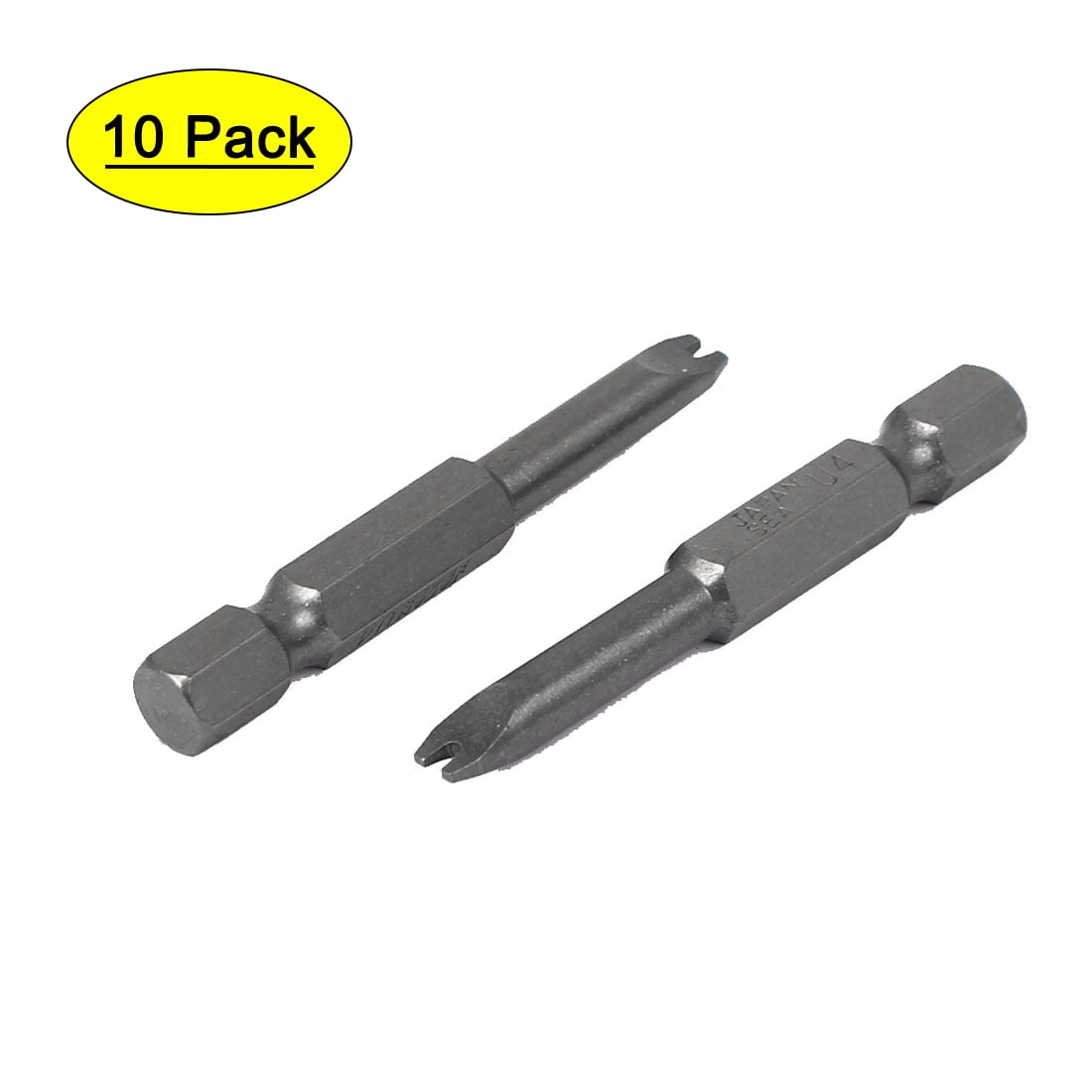 4mm Spanner Head U Shaped Screwdriver Bits Gray 10pcs