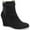 Black Faux Nubuck Suede, variant on Women's Pleaser Pink Label Kimberly 102 Wedge Bootie