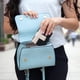 thumbnail image 4 of Carteras para mujer, cartera pequeña para mujer, organizador de cuero PU, monedero con cremallera, bolso de mano pequeño plegable, 11,2*8*2cm, 4 of 6