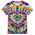 thumbnail image 4 of XUELUO Boys Casual Outfit Sets Kids Summer Tie Dye Gradient Print Round Neck Short Sleeve T Shirts Tops Elastic Waist Shorts Two Piece Casual Outwear,Pink,9-10 Years, 4 of 7