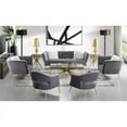 thumbnail image 6 of Pasargad Home Lafayette Velvet Sofa with 2 Pillows Grey, 6 of 6