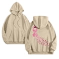 thumbnail image 5 of Godom Women Hoodie Pink Ribbon Hoodies Long Sleeve Drawstring Sweatshirts with Pocket, 5 of 5